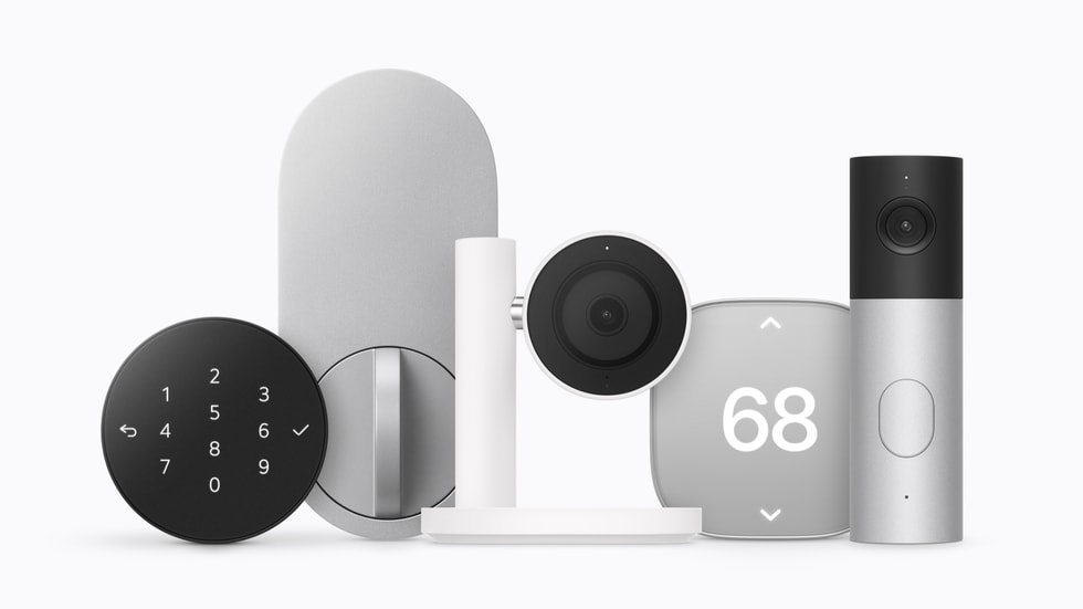Apple Home Collection: LG smartlås, innendørskamera og videodørklokke, og Schneider Electric termostat